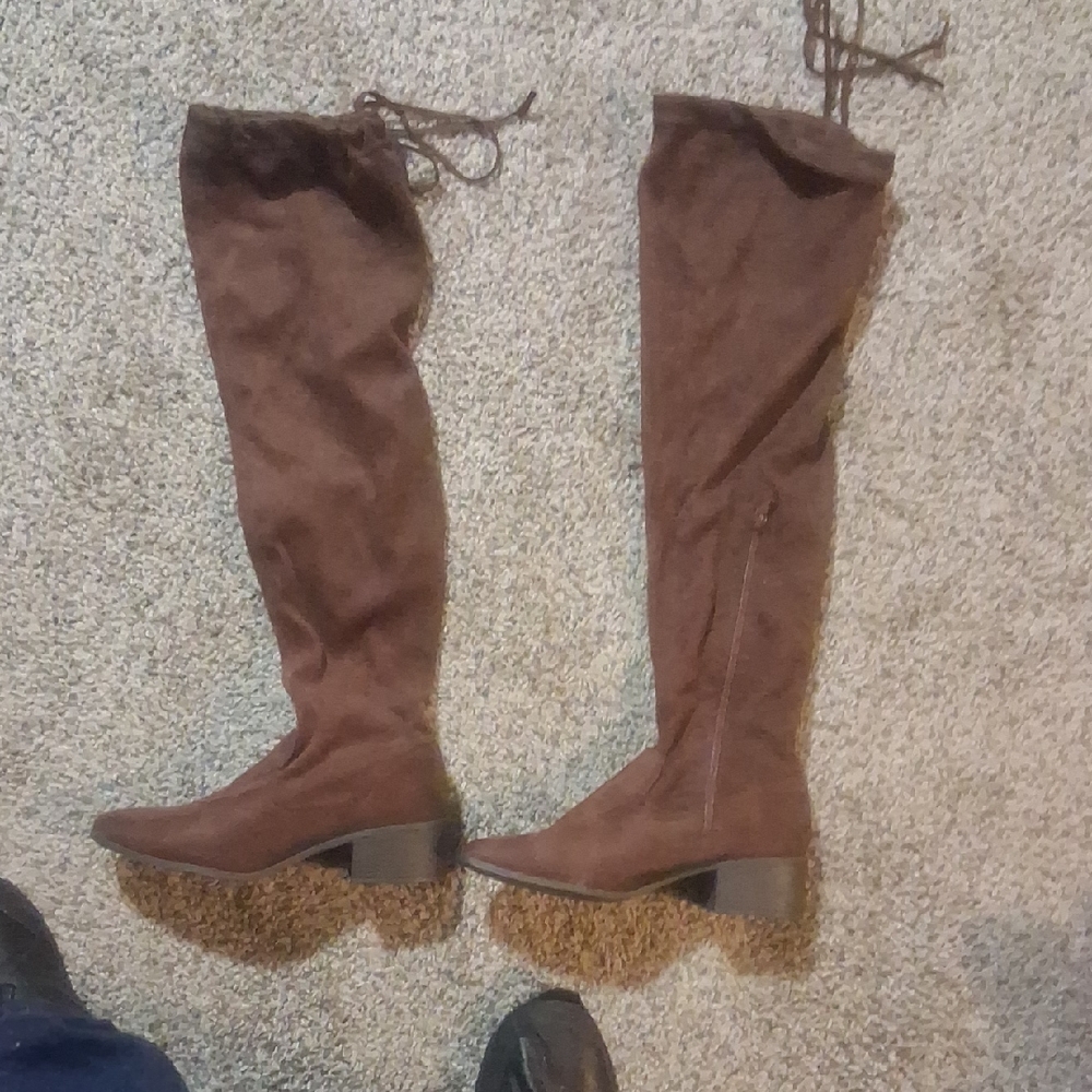 JustFab Chocolate Over-the-Knee Boots